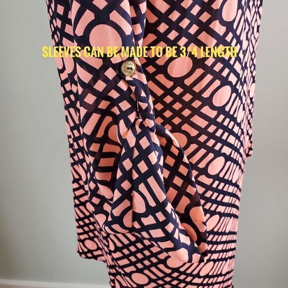 PEACH LOVE CALIFORNIA NECK WOMEN'S SHIRT SIZE SMALL SUSANA PINK AND BLUE - Picture 5 of 7